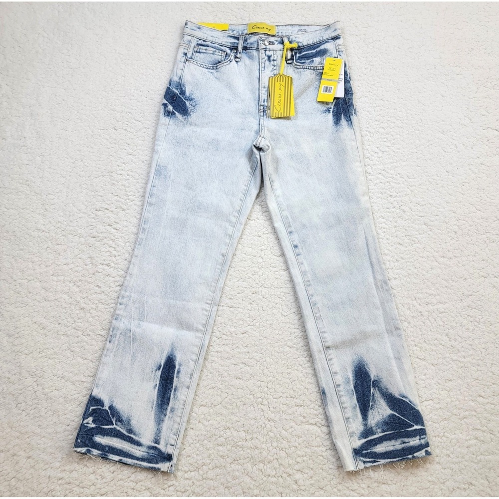Circus NY Acid Wash Dip-Dye High Rise Slim Straight Jeans Womens 27 Edgy